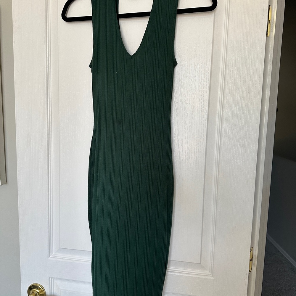 Forever 21 Dark Green Backless Dress